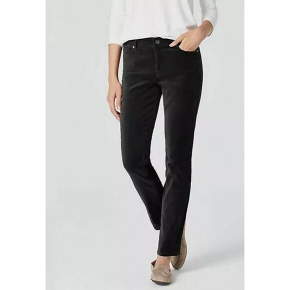 2/$30 J Jill Boot Cut Black Corduroy Casual Pants Size 8P Classic Stretch Preppy - Picture 3 of 13